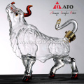 Novelty Animal Bull Shaped Whisky Glass Decanter